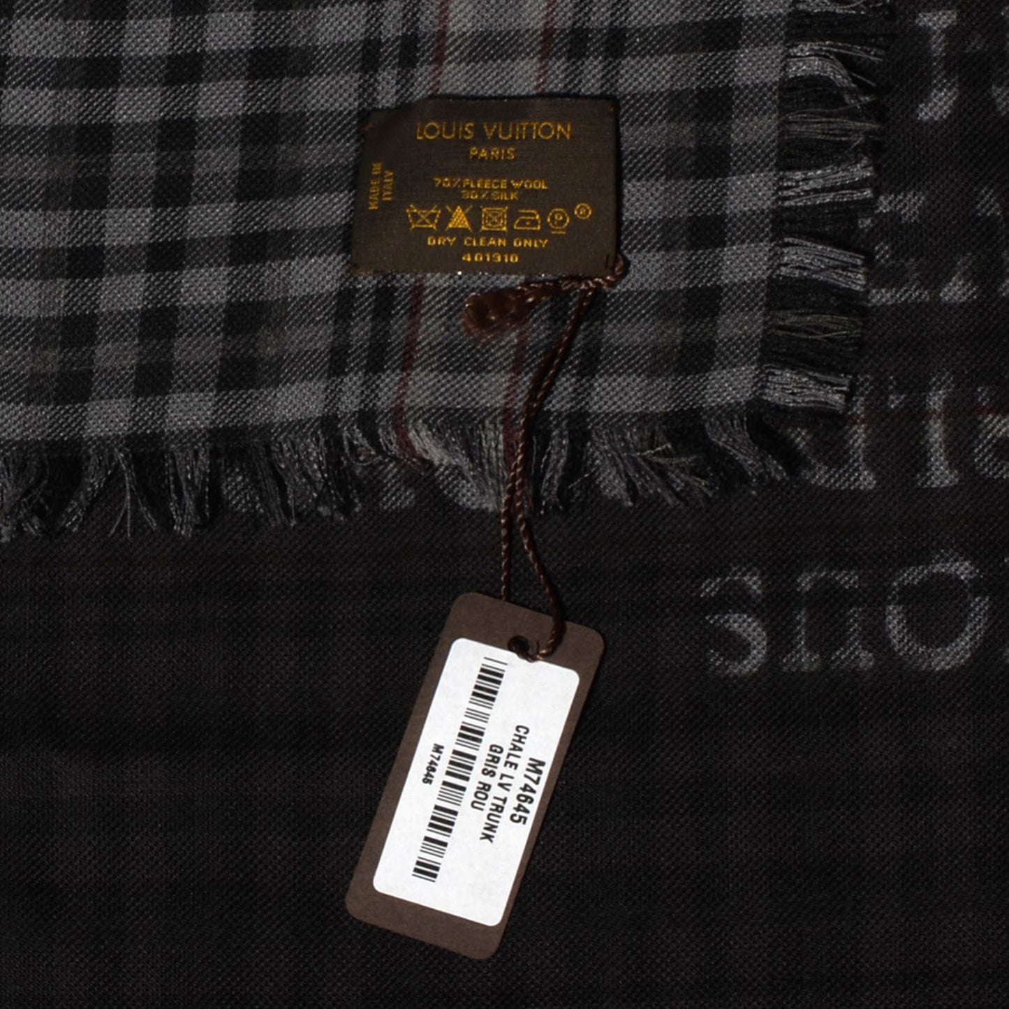 Mens Fleece Wool Silk Trunks Shawl Gris Rouge
