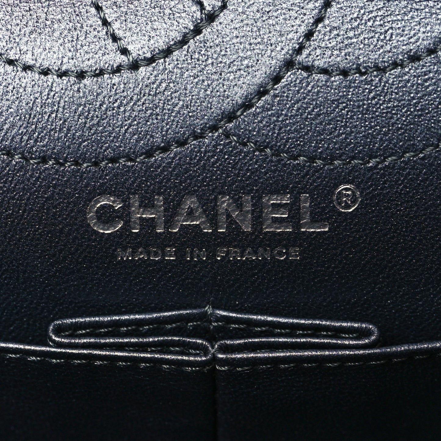 Metallic Calfskin Quilted 2.55 Reissue 227 Flap Charcoal