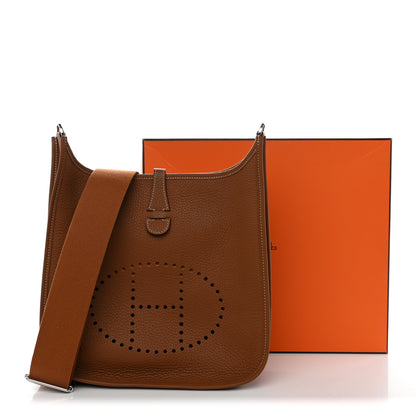 Hermes Taurillon Clemence Evelyne III PM Gold 11 of 11