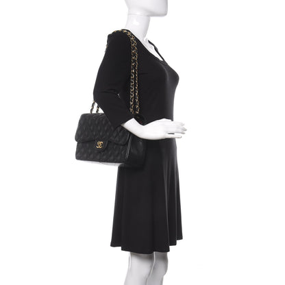 Chanel Caviar Quilted Jumbo Double Flap Black 2 of 12