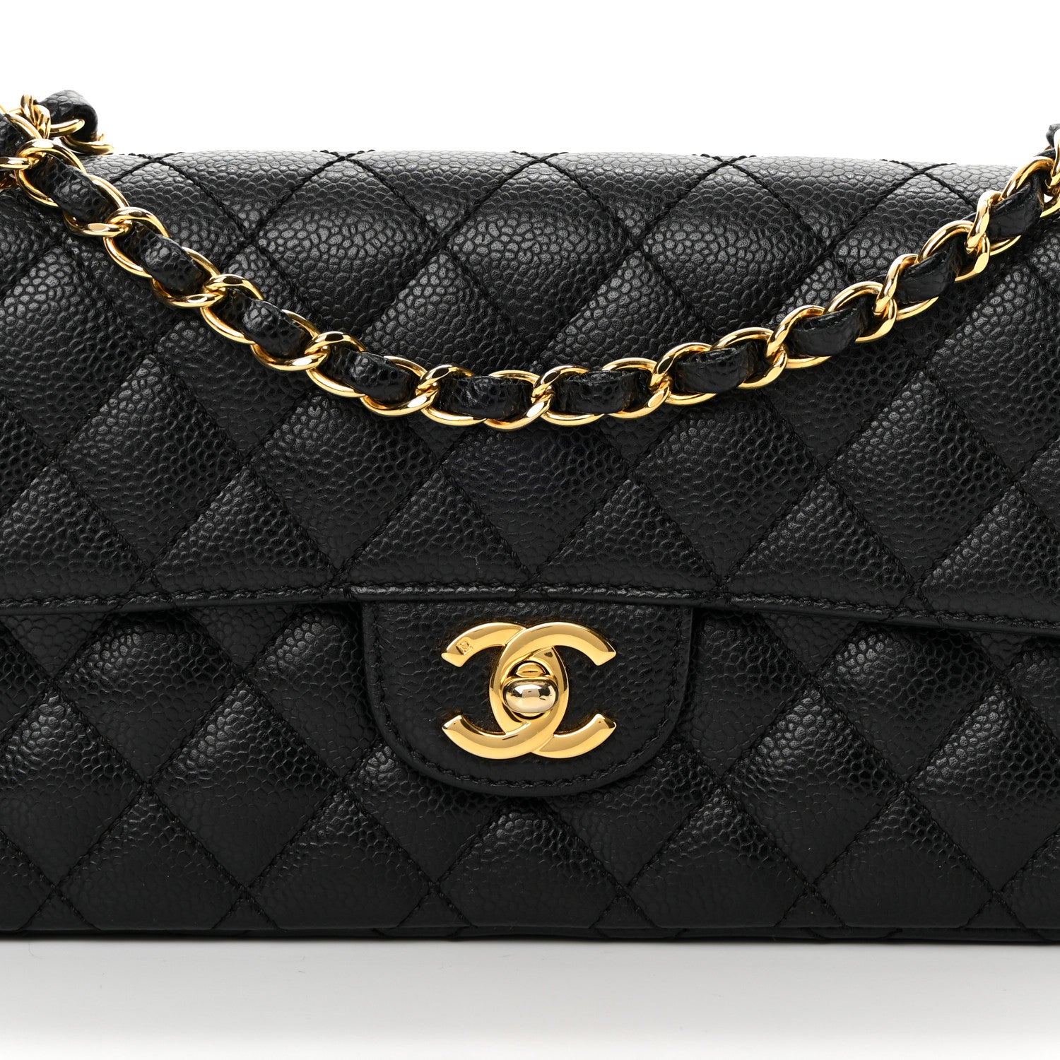 Chanel Caviar Quilted East West Flap Black 8 of 13