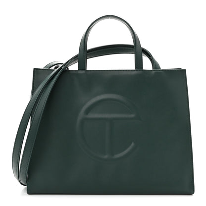 Telfar Vegan Leather Medium Shopping Bag Dark Olive 1 of 11