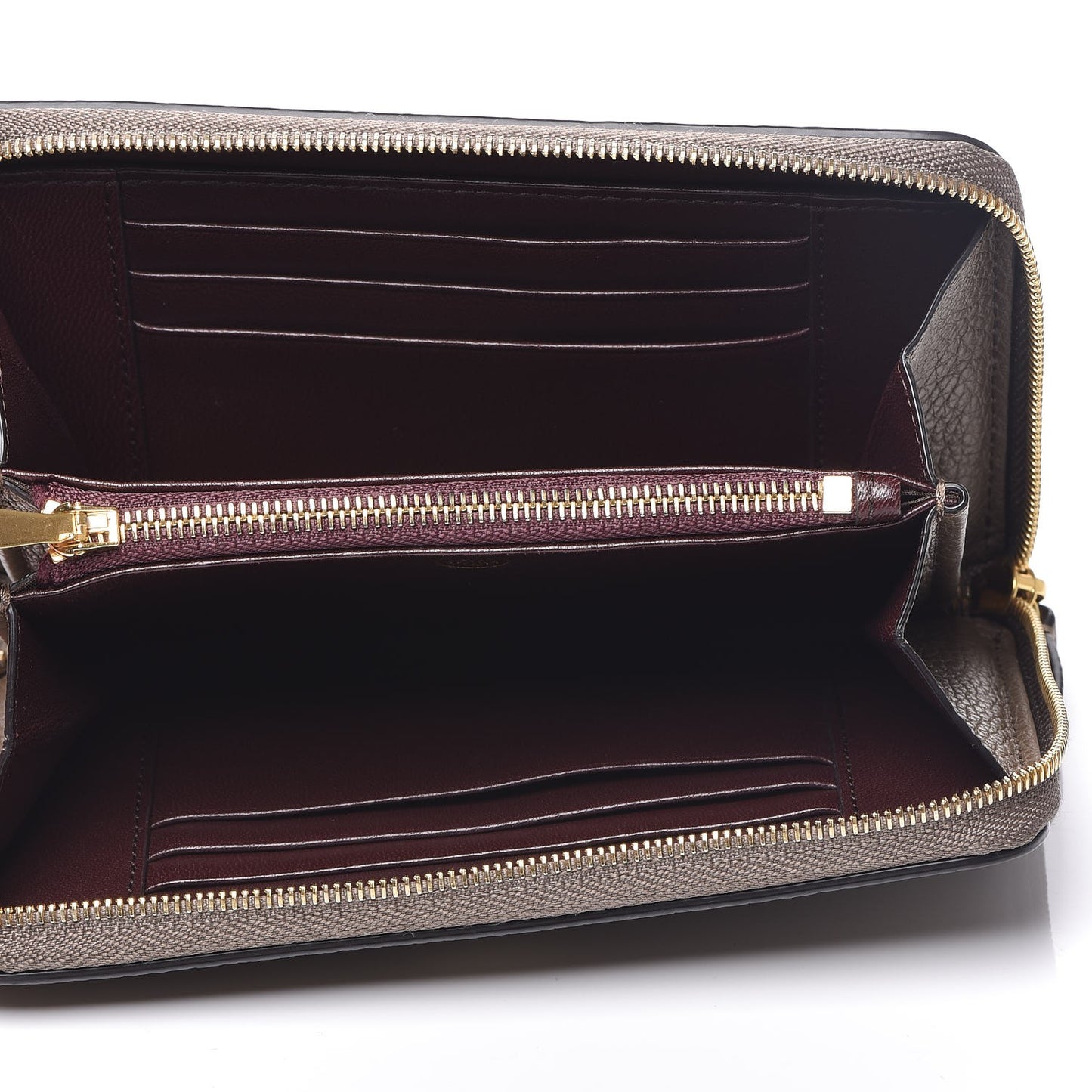 Small Classic Grain Medium Zip Around Wallet Clay