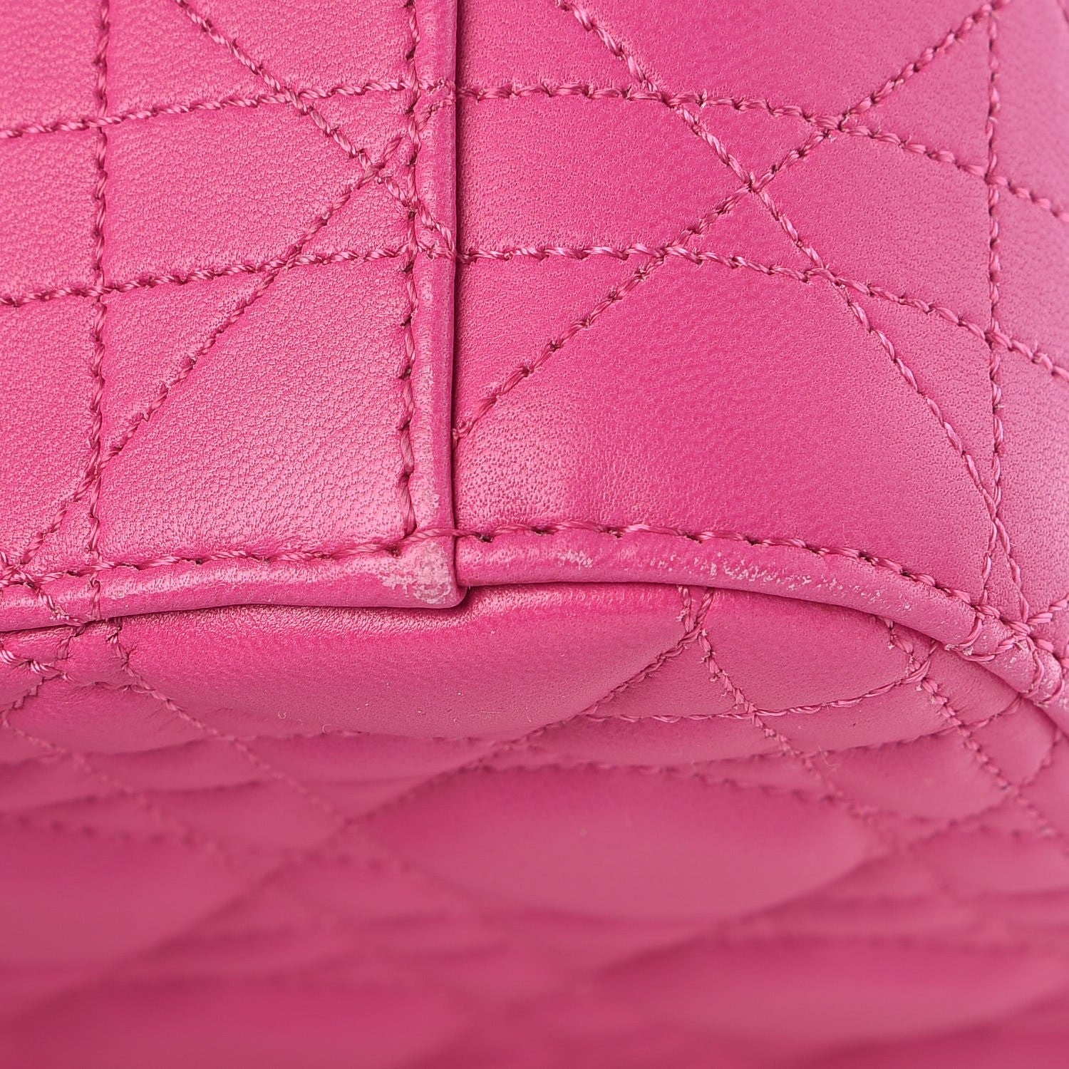 Christian Dior Lambskin Cannage Large Miss Dior Flap Fuchsia 10 of 11