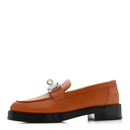 Hermes Calfskin Womens Hot Loafer 37.5 Naturel 1 of 13