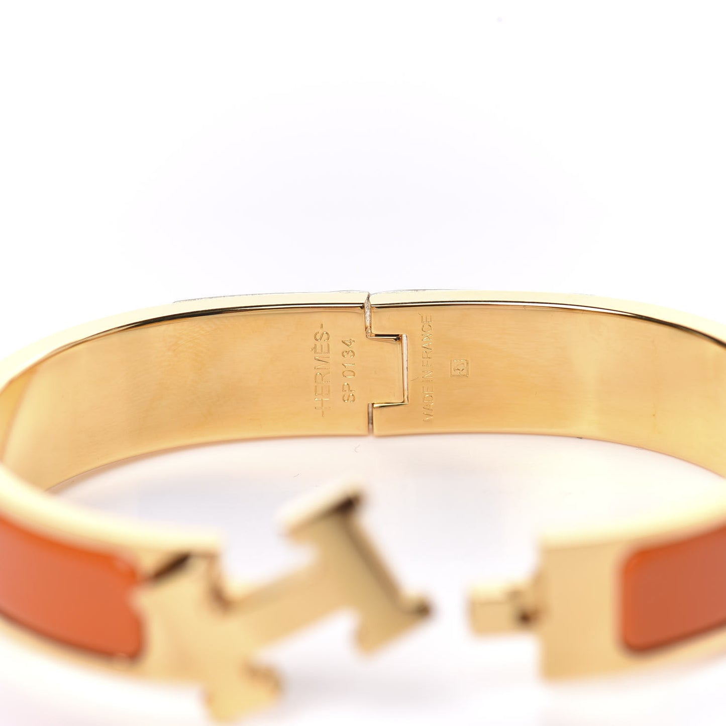 Enamel Narrow Clic Clac H Bracelet PM Orange
