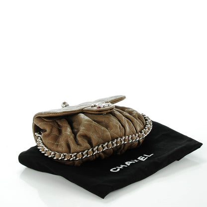 Chanel Washed Lambskin Mini Chain Around Flap Dark Beige 4 of 7