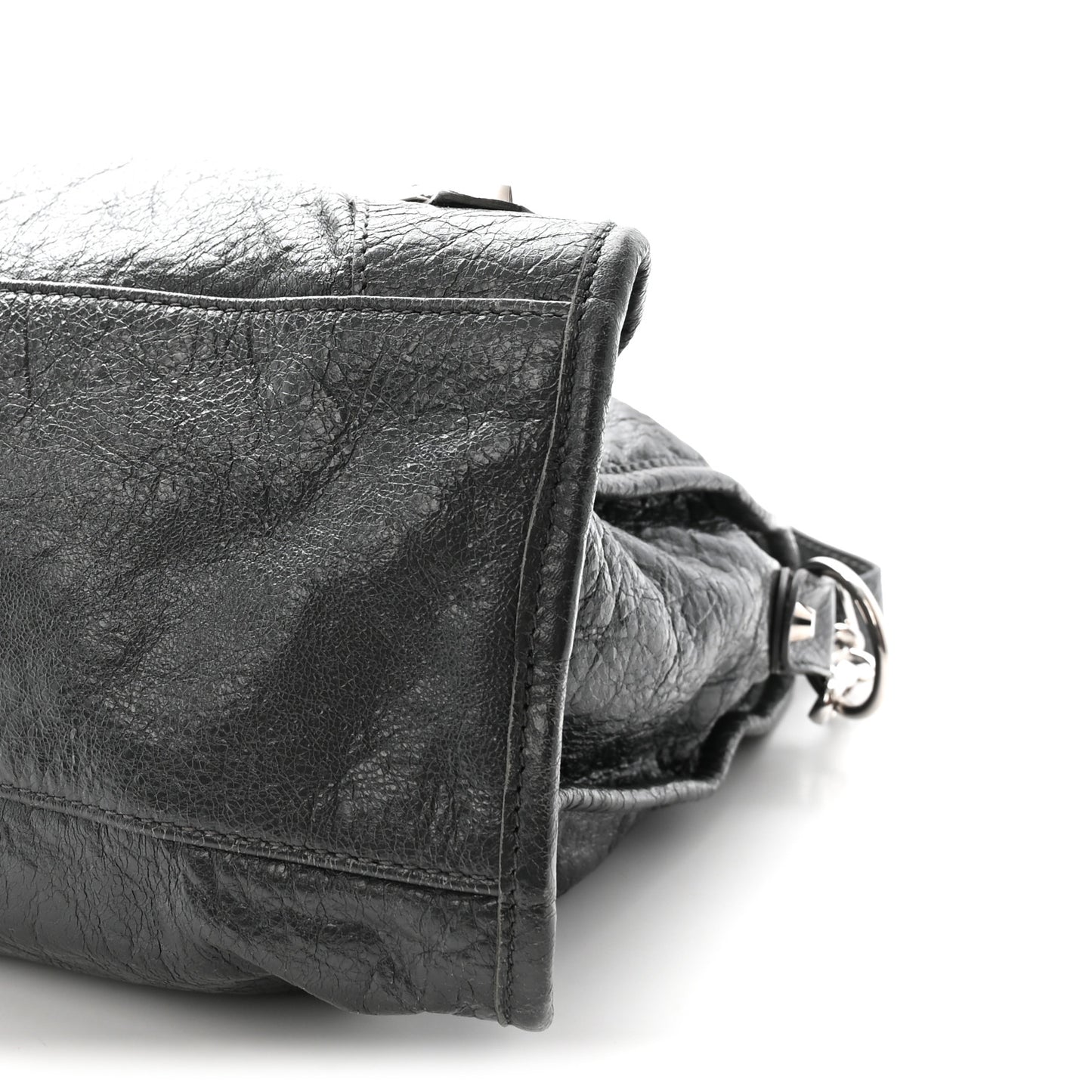 Agneau Classic Silver Hardware City Gris Fossile