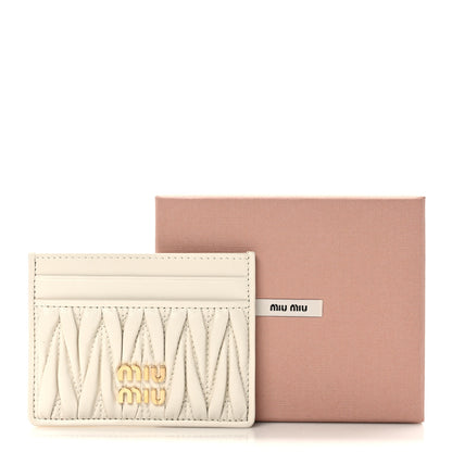 Miu Miu Nappa Matelasse Card Holder White 8 of 8