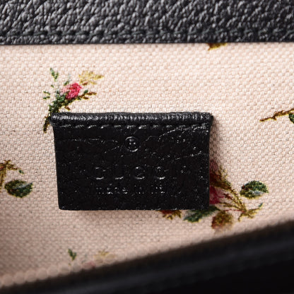 Gucci Calfskin Web Floral Embroidered Medium Dionysus Shoulder Bag Black 7 of 10