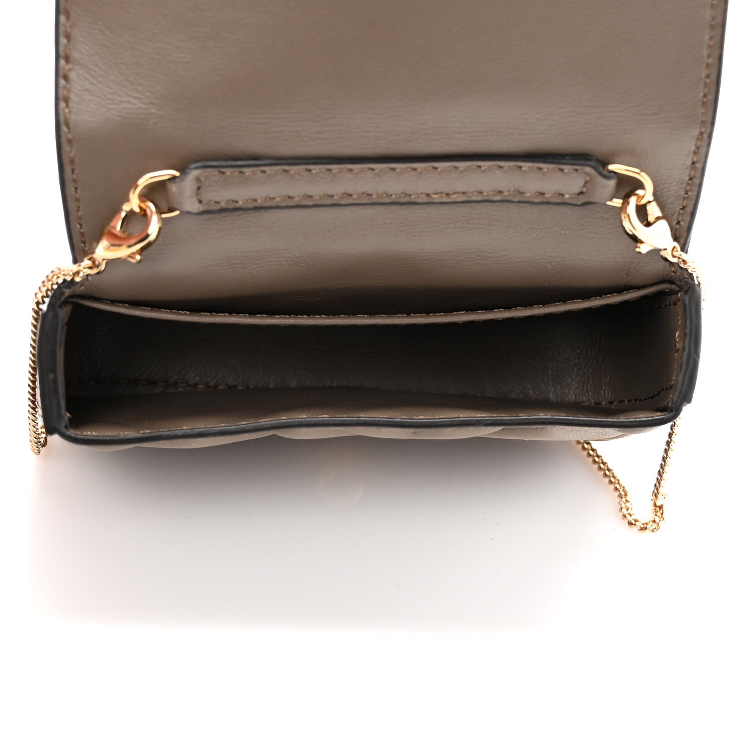 Fendi Nappa Matisse FF Embossed Nano Baguette Charm Tartufo 4 of 7
