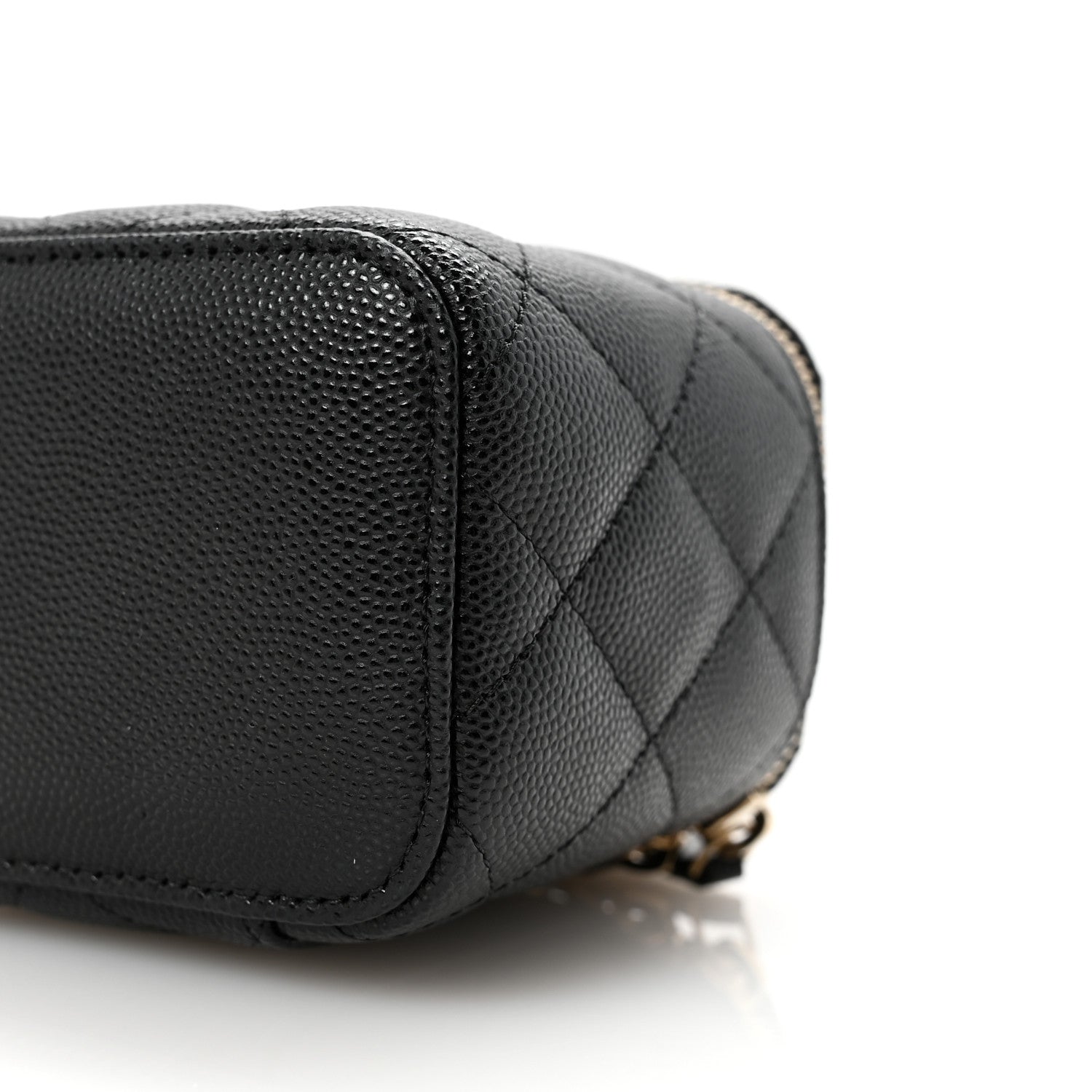 Chanel Caviar Quilted Mini Vanity Case With Chain Black 10 of 10