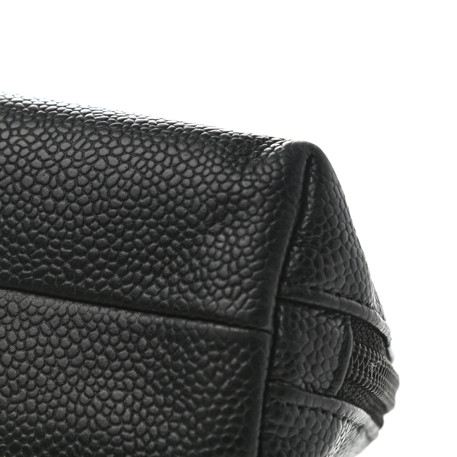 Chanel Caviar Timeless CC Cosmetic Pouch Bag Black 9 of 17