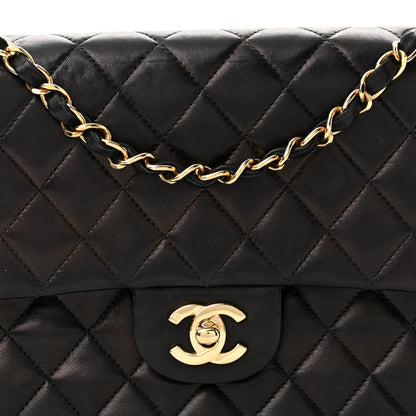 Chanel Lambskin Quilted Medium Double Flap Black 8 of 10