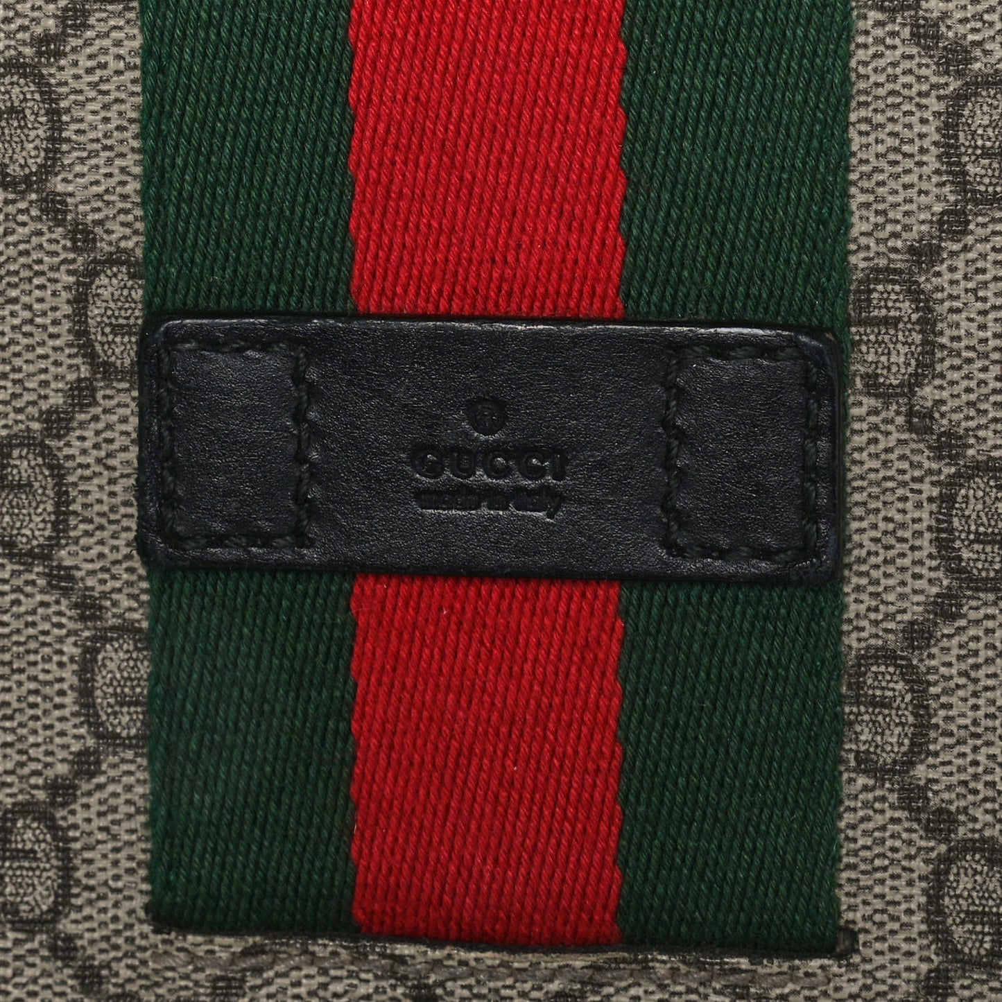 GG Supreme Monogram Web Flap Messenger Bag Black