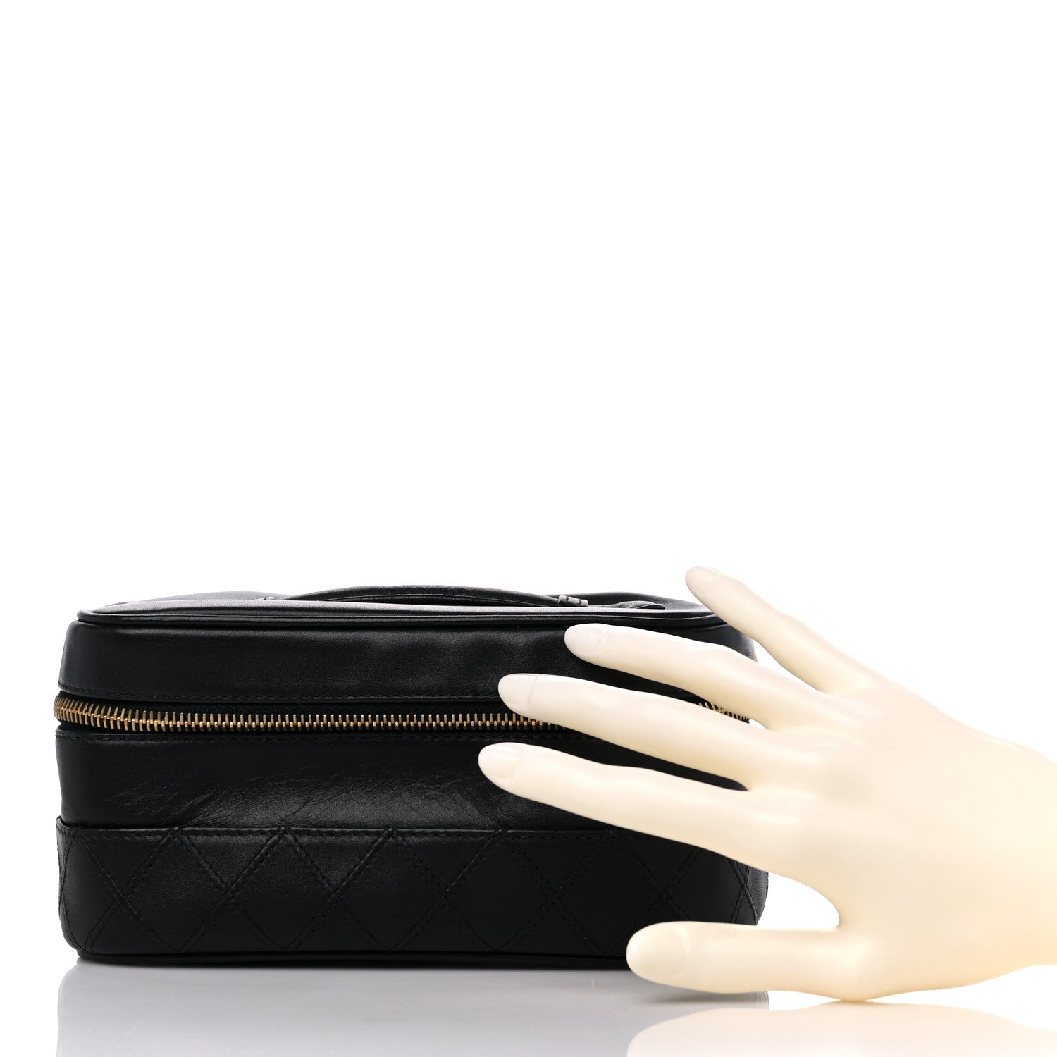 Chanel Lambskin Vanity Cosmetic Case Black 2 of 9