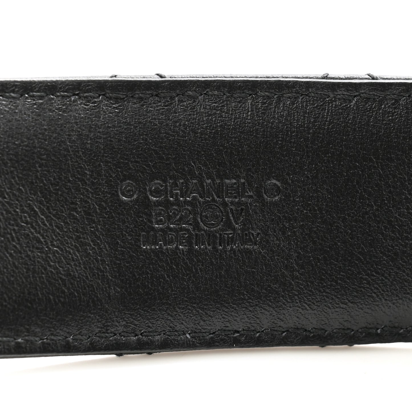 Calfskin Quilted CC Chain Belt 75 30 Black