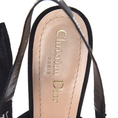 Christian Dior Resille Lambskin Ribbon J'Adior Slingback 100mm Pumps 39 Black 9 of 10