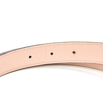 Hermes Swift Epsom 24mm Belt Strap 85 Bleu Indigo Pink Eglantine 3 of 6