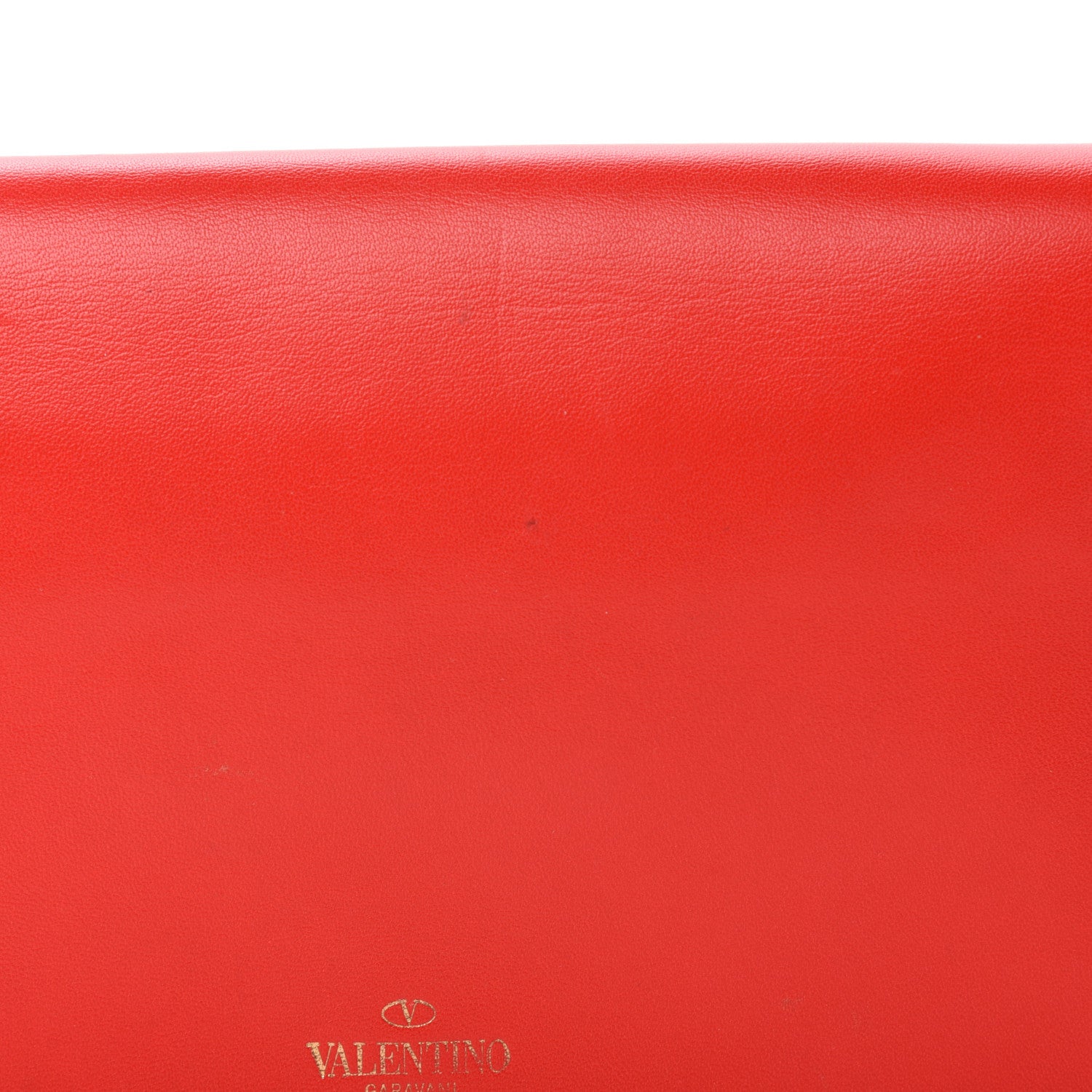 Valentino Garavani Nappa Rockstud Wristlet Clutch Deep Orange 12 of 12
