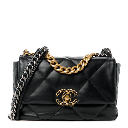 Chanel Lambskin Quilted Medium Chanel 19 Flap Black 1 of 11
