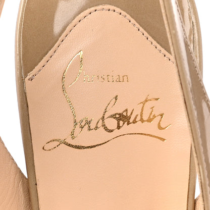 Christian Louboutin Patent Horatio 120 Pumps 38.5 Camel 7 of 10