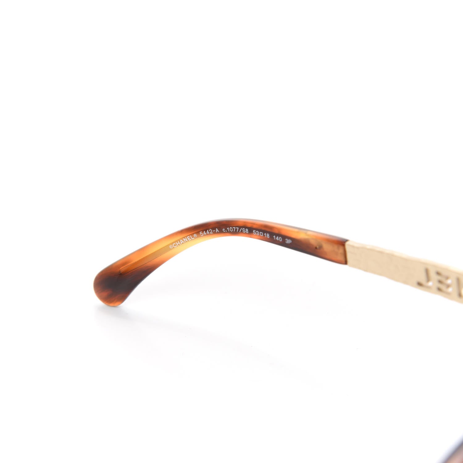 Chanel Acetate Metal Rectangle Sunglasses 5442-A Tortoise 8 of 9