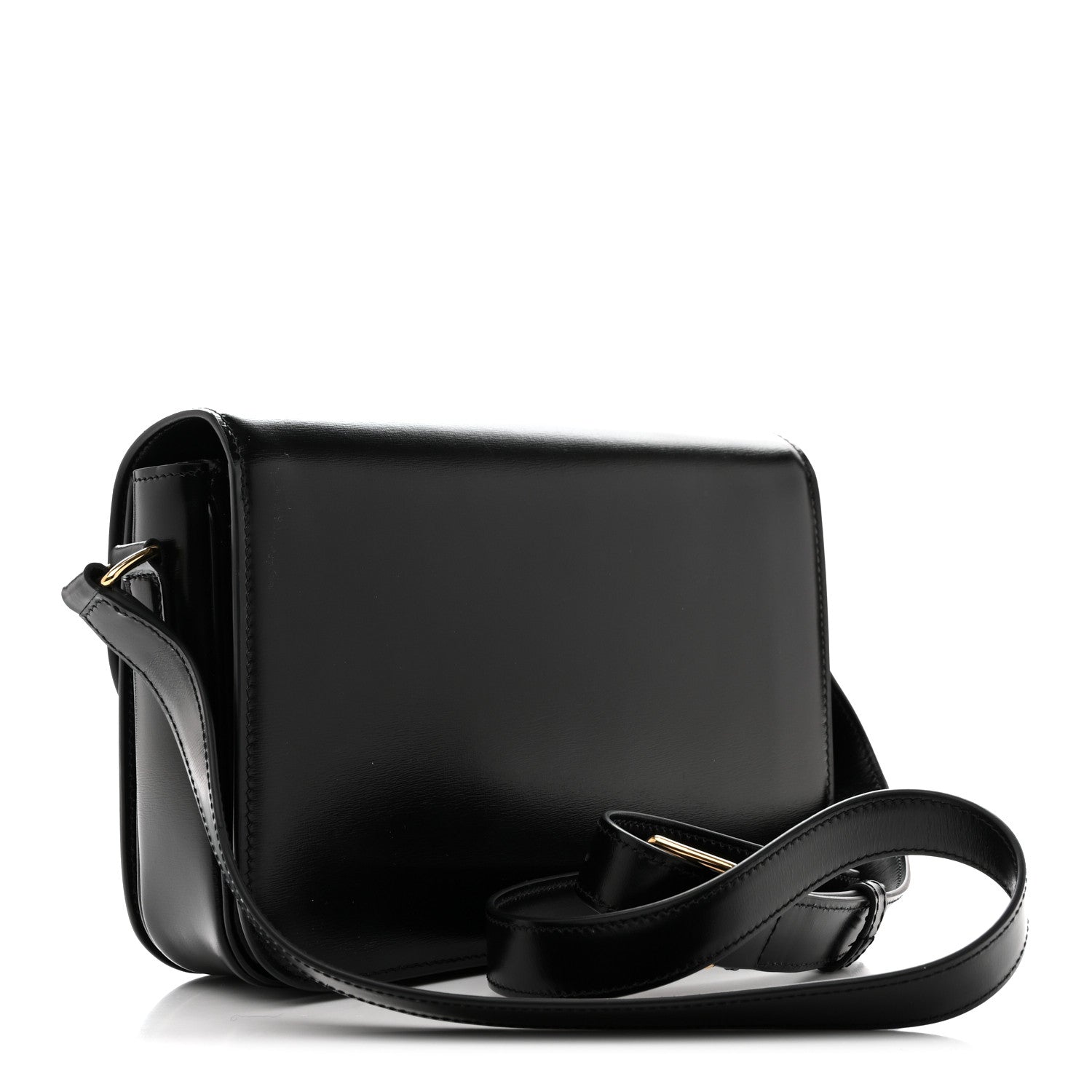 Celine Shiny Calfskin Medium Triomphe Black 3 of 11