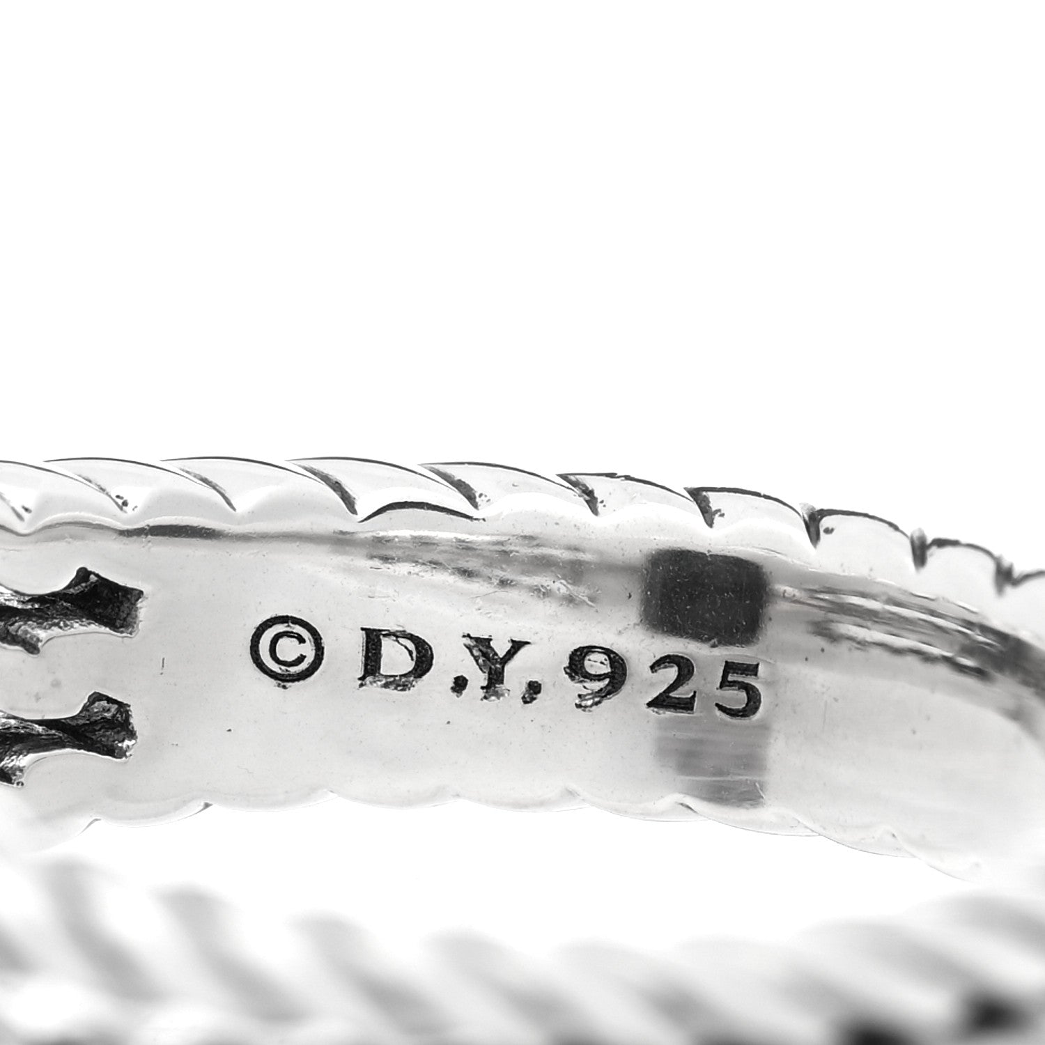 David Yurman Sterling Silver Diamond Black Onyx 10mm Petite Wheaton Ring 56 7.5 4 of 5