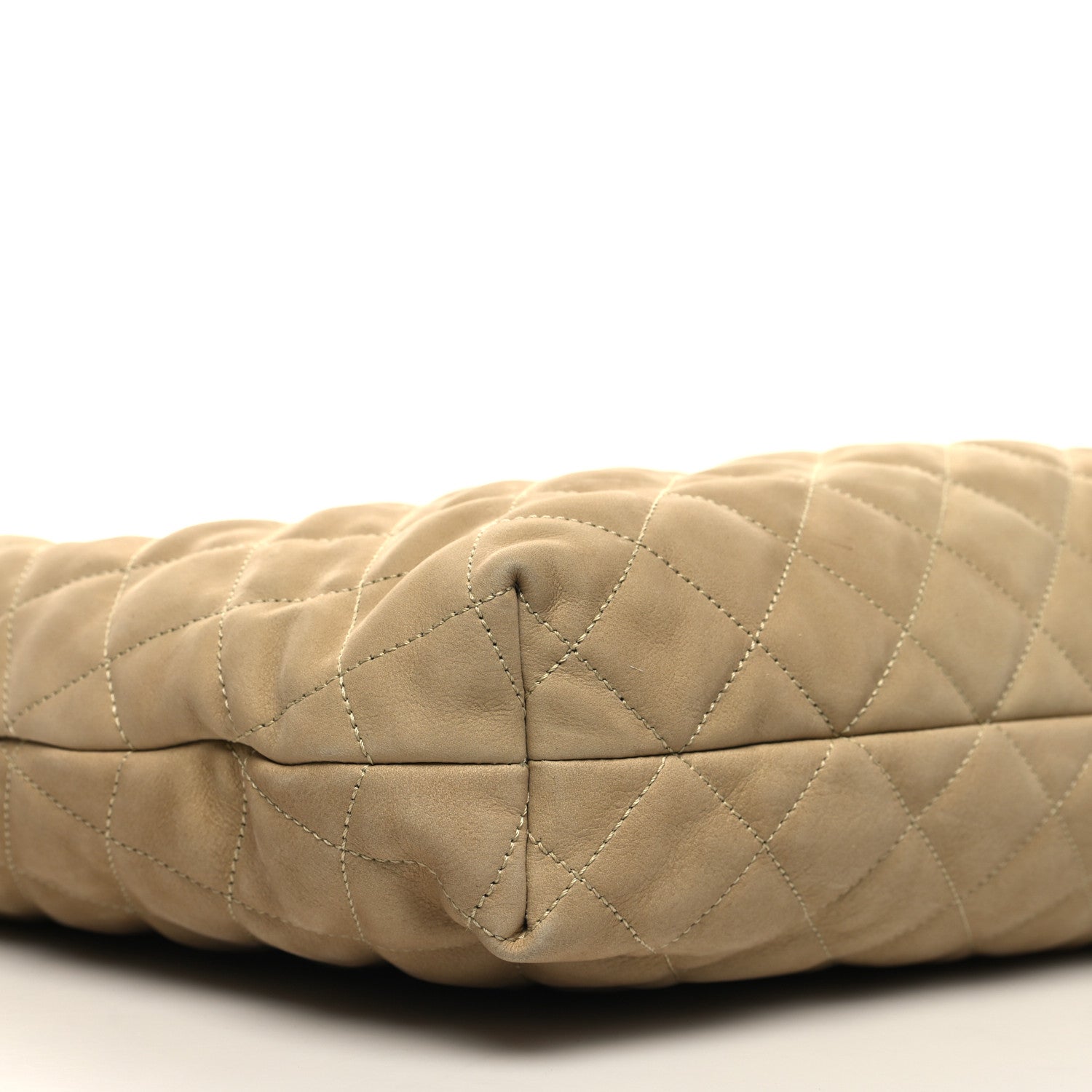 Saint Laurent Nubuck Suede Quilted Maxi Icare Shopping Tote Beige 11 of 13
