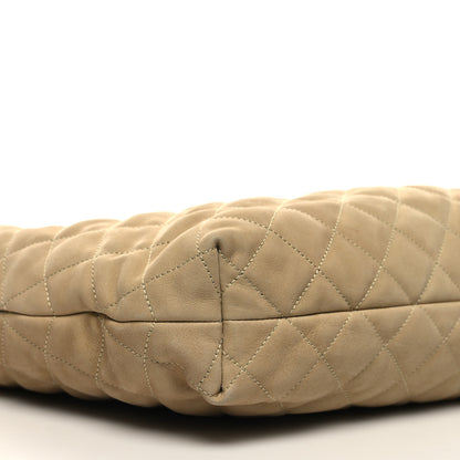 Saint Laurent Nubuck Suede Quilted Maxi Icare Shopping Tote Beige 11 of 13
