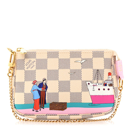 Louis Vuitton Damier Azur 2016 Christmas Animation Mini Pochette Accessories 1 of 7