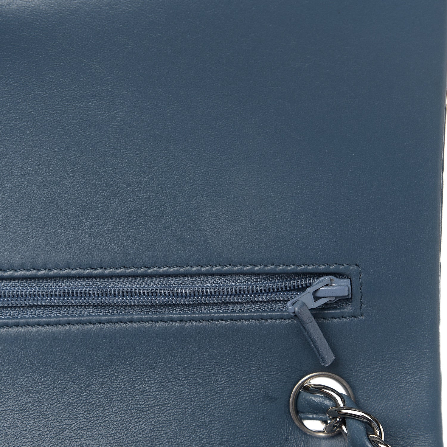 Chanel Lambskin Quilted Jumbo Double Flap Blue 7 of 12