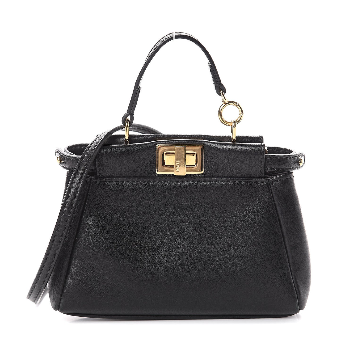 Nappa Micro Peekaboo Iconic Satchel Black