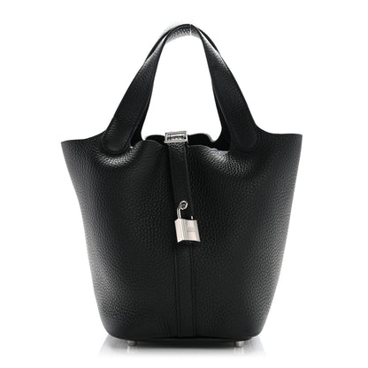 Hermes Taurillon Clemence Picotin Lock 18 PM Black 1 of 11