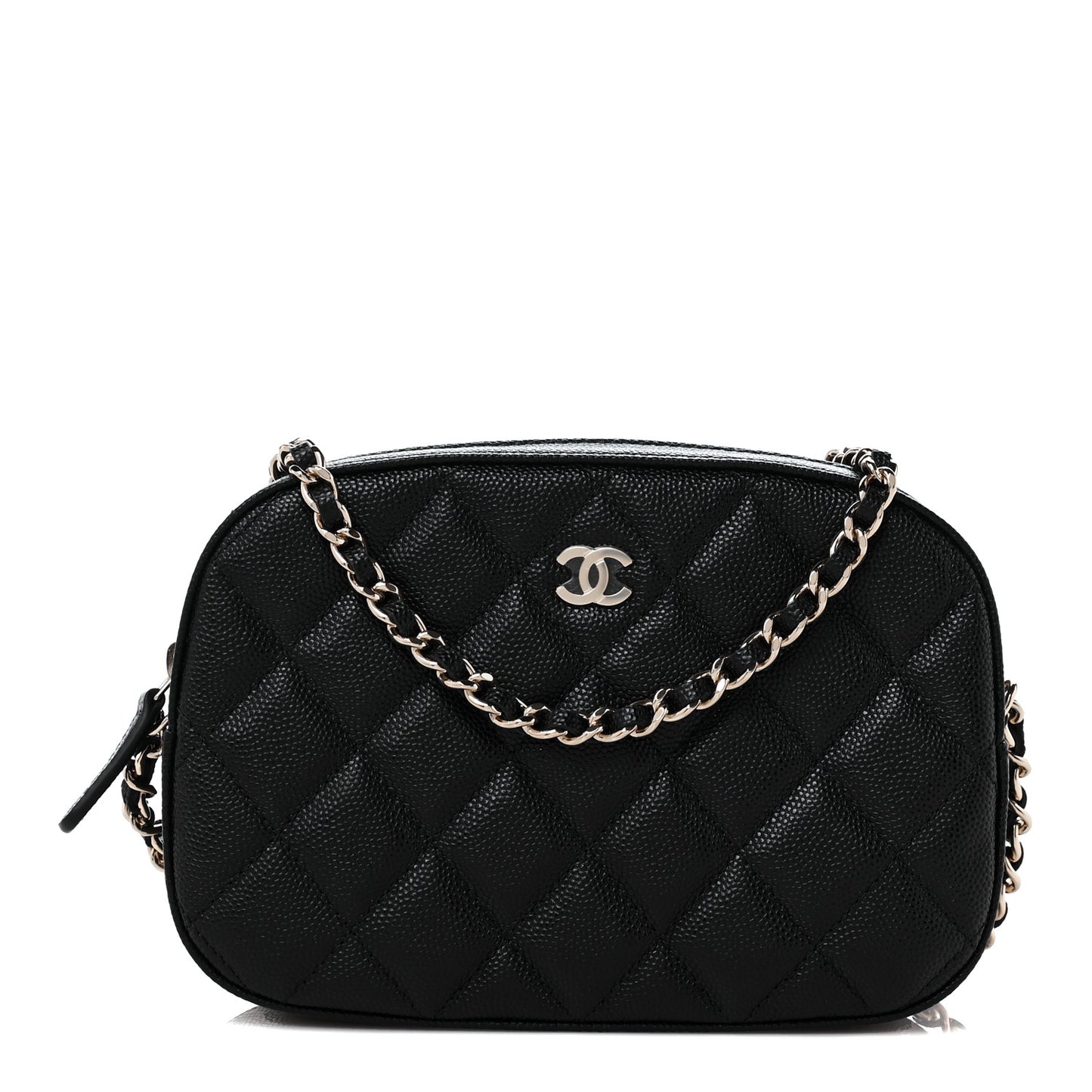 Caviar Quilted Vanity With Chain Black