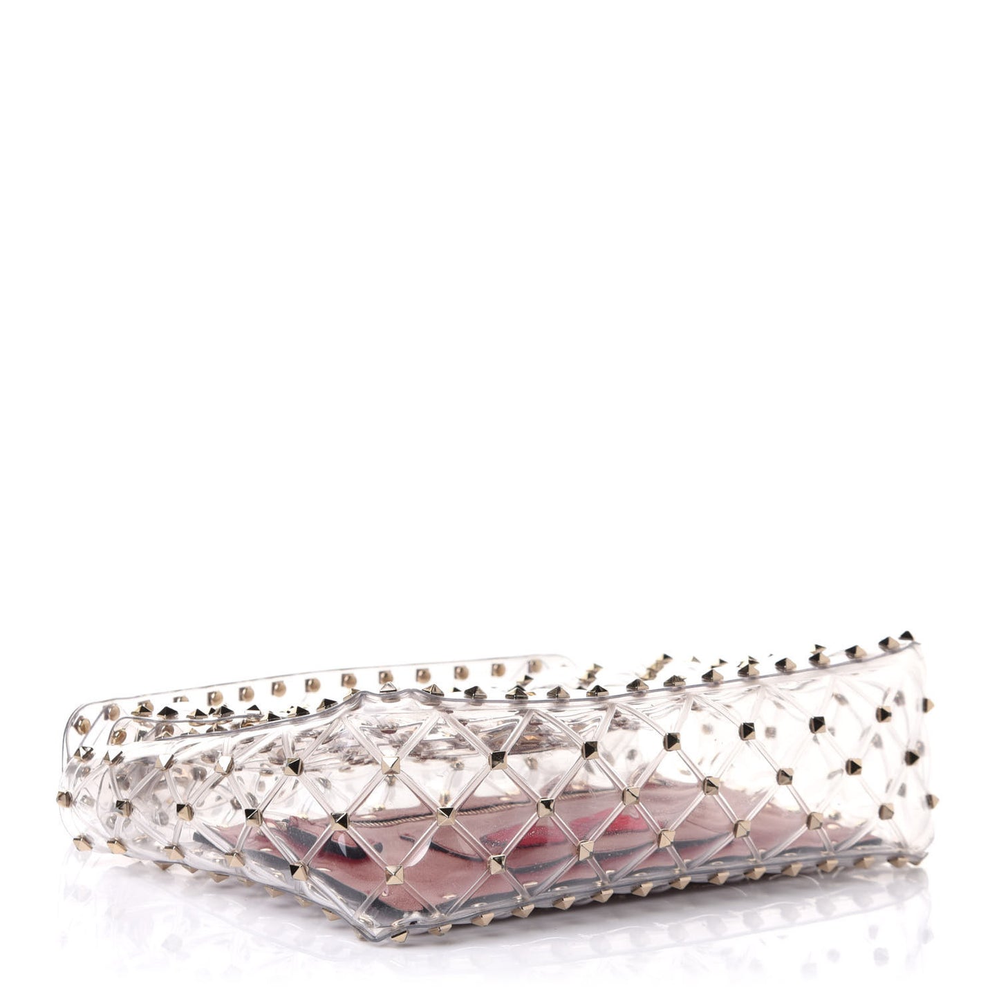 PVC Medium Rockstud Spike Shoulder Bag