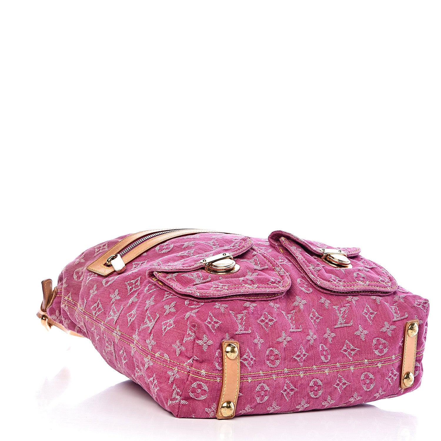 Louis Vuitton Denim Baggy GM Fuchsia 4 of 10
