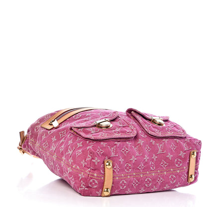 Louis Vuitton Denim Baggy GM Fuchsia 4 of 10