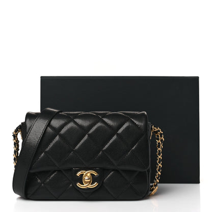 Chanel Caviar Quilted Small Twist Your Buttons Flap Black 10 of 10