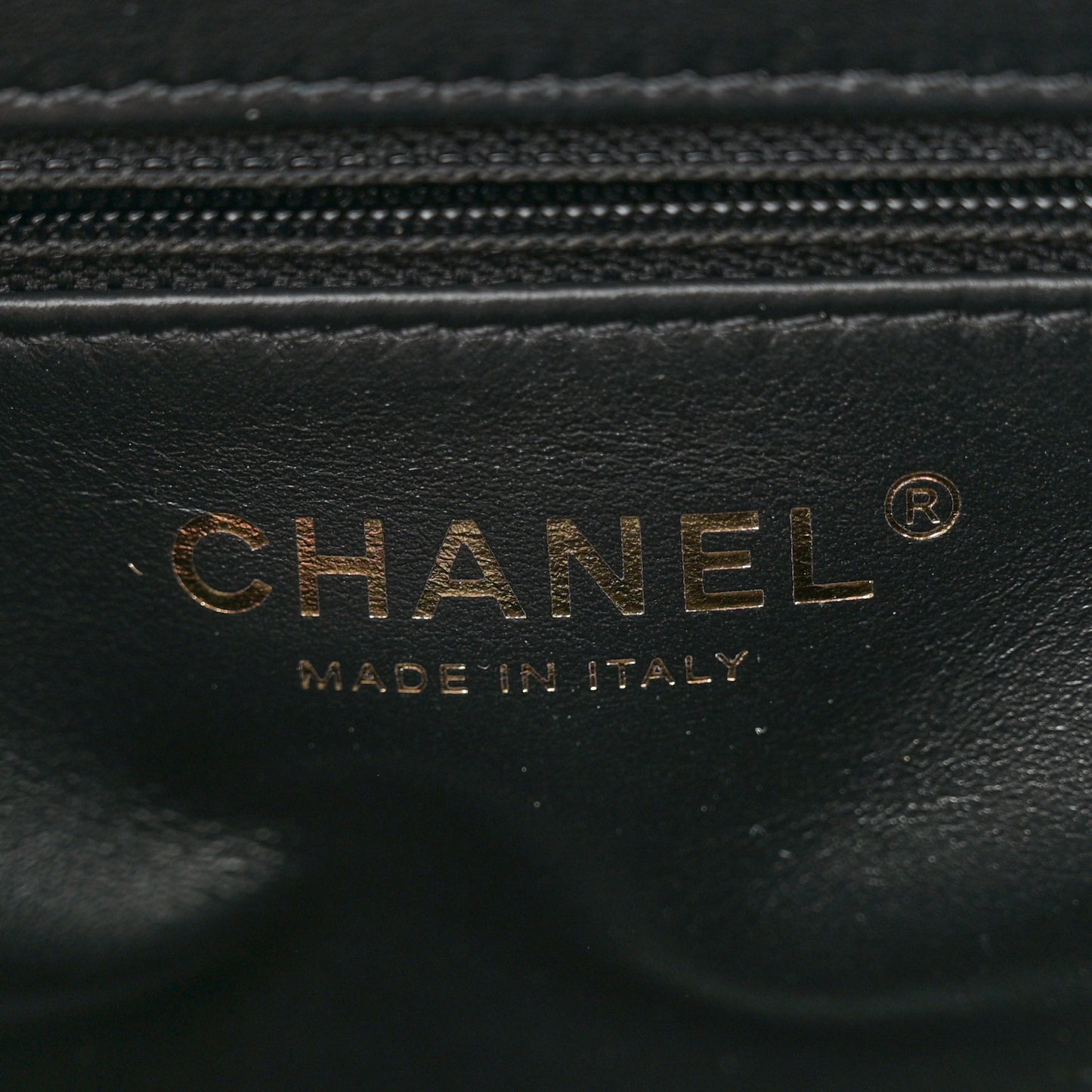 Shiny Aged Calfskin Quilted Nano Kelly Shopper Black