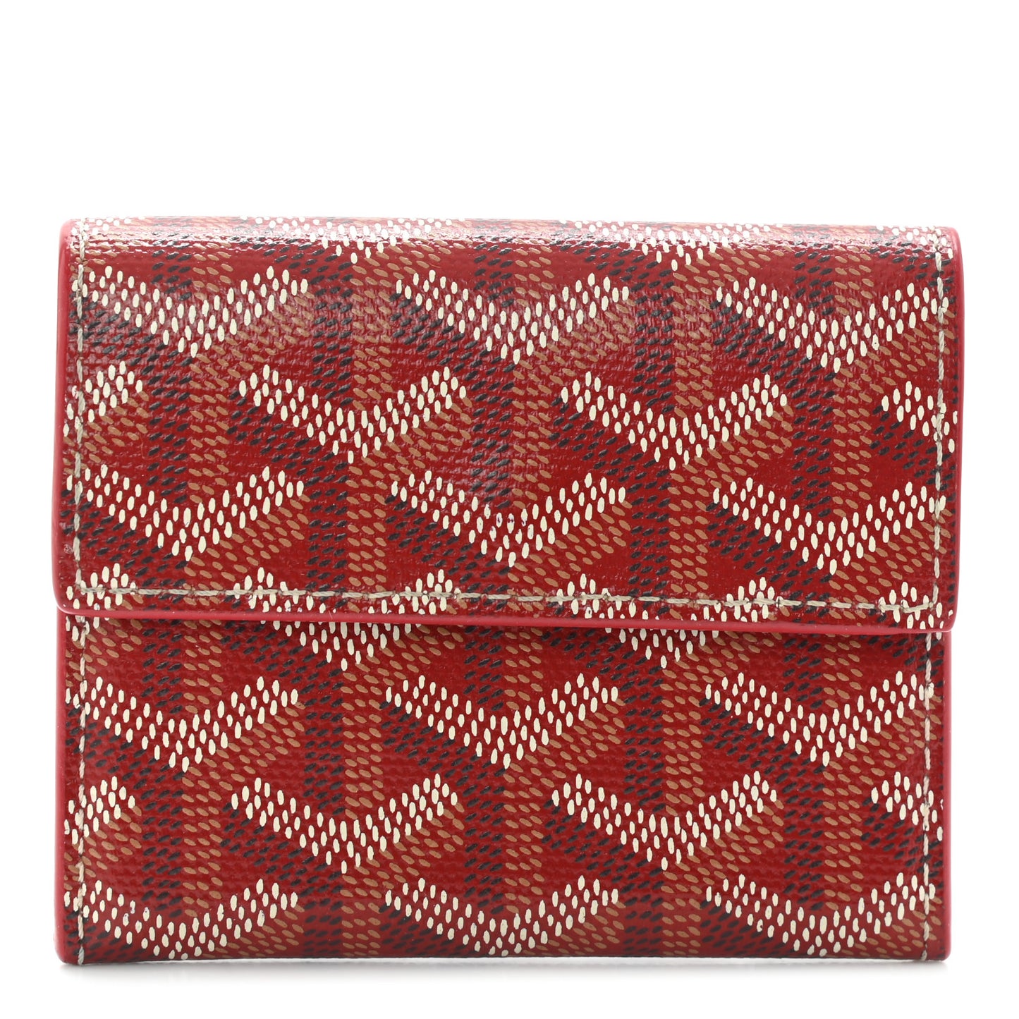 Goyardine Marigny Coin Purse Wallet Red