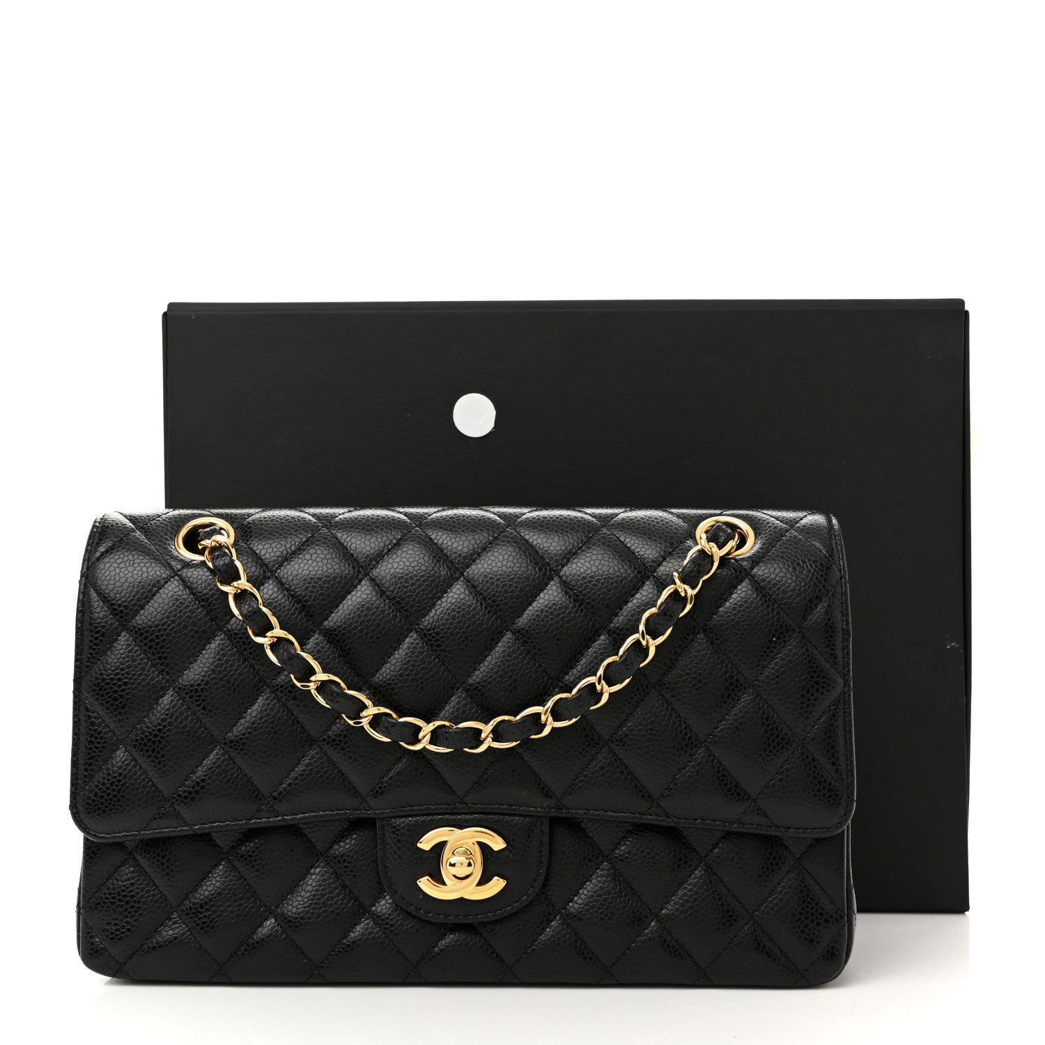 Chanel Caviar Quilted Medium Double Flap Black 11 of 11