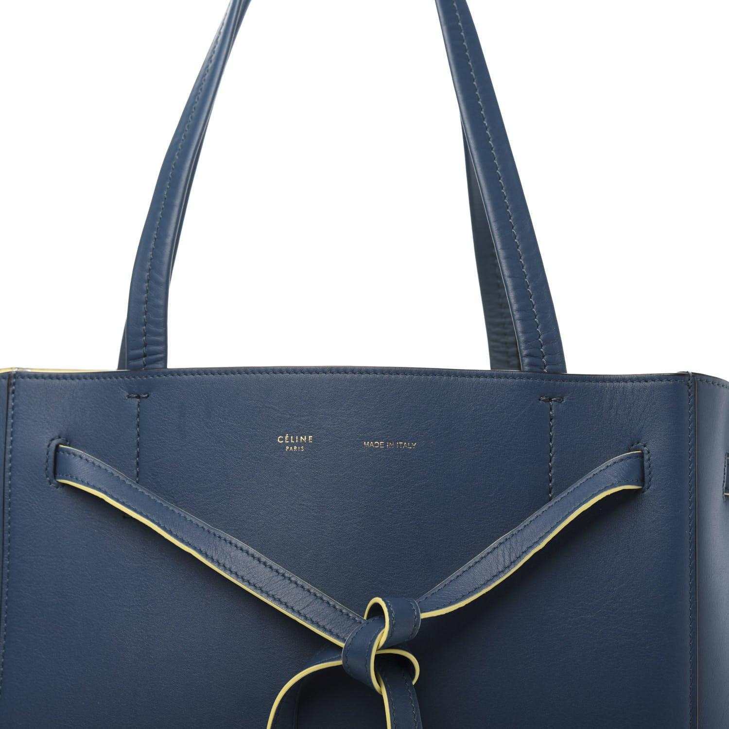 Celine Smooth Calfskin Small Tassel Cabas Phantom Deep Blue 8 of 15