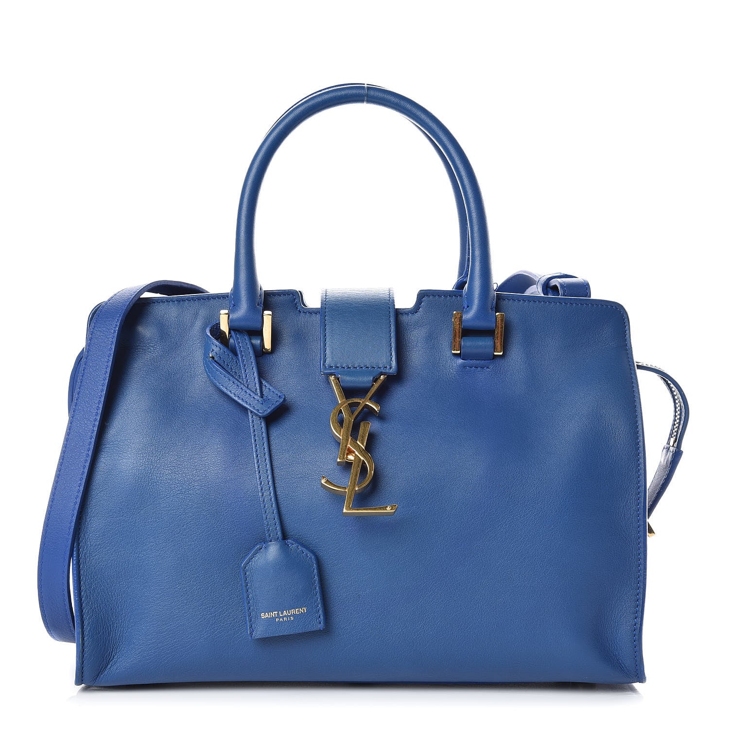 Saint Laurent Calfskin Monogram Baby Cabas Blue Majorelle 1 of 18