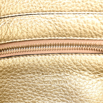 Valentino Garavani Metallic Pebbled Calfskin Small Rockstud Flip-Lock Messenger Bag Platino 6 of 9