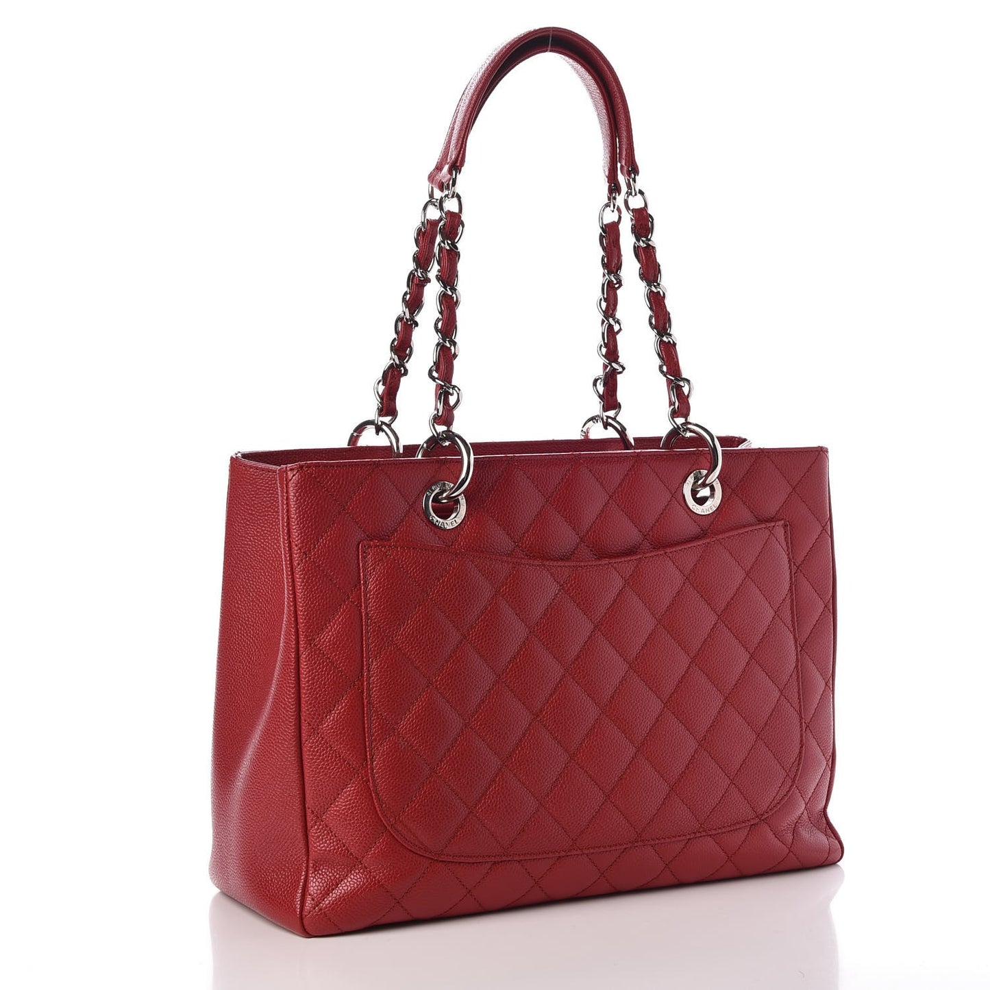 Caviar Quilted Grand Shopping Tote GST Red
