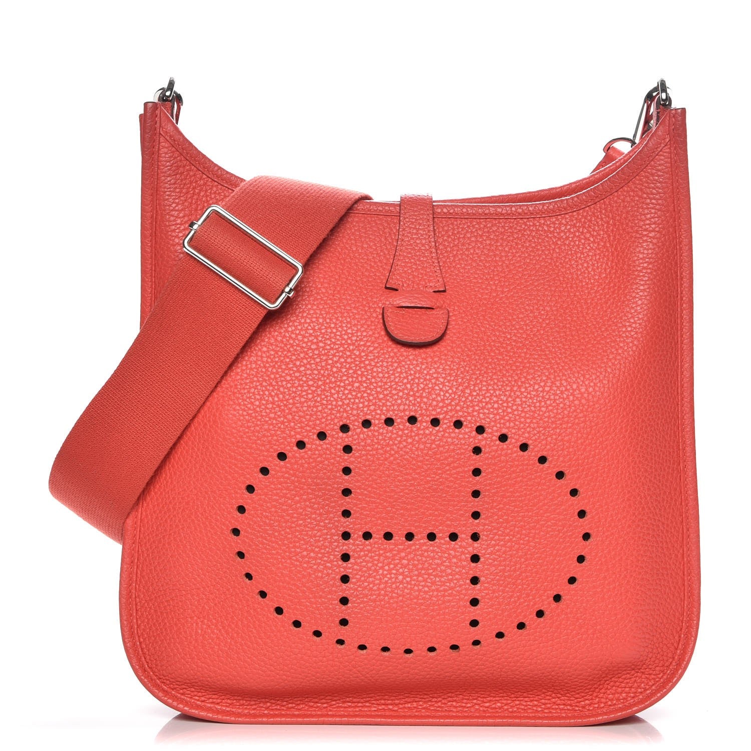 Hermes Taurillon Clemence Evelyne III PM Rouge Pivoine 1 of 7