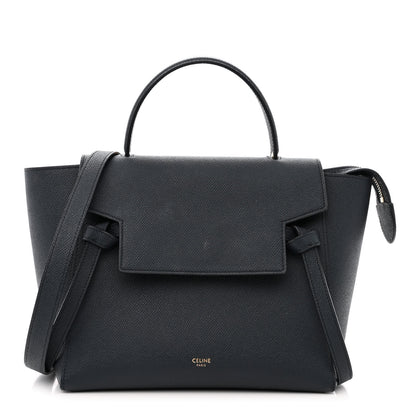 Celine Grained Calfskin Micro Belt Bag Navy Blue 1 of 10