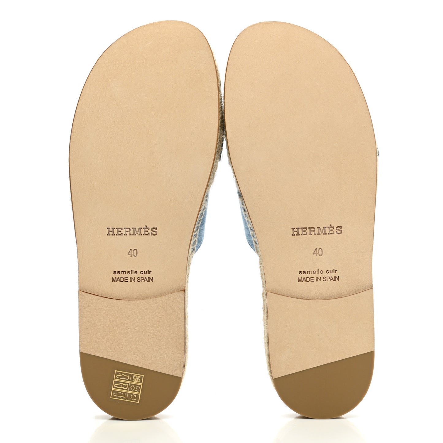 Denim Canvas Antigua Espadrille Sandals 40 Bleu Clair